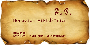 Horovicz Viktória névjegykártya